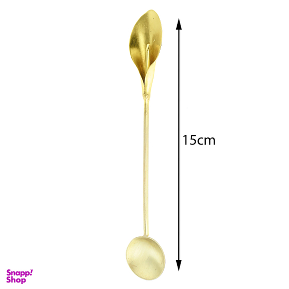 قاشق برنجی شربت خوری مدل گل شیپوری