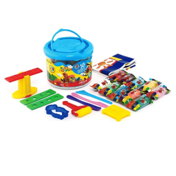 خمیر بازی 10 رنگ سطلی آریا به همراه دی وی دی کد 1068