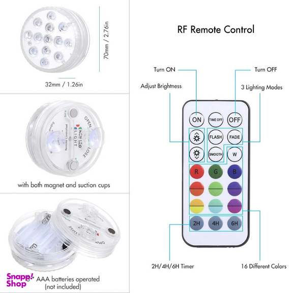 لامپ ال ای دی ریموت دار مدل 13pcs