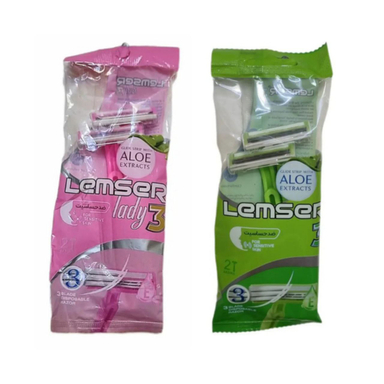 خودتراش 3 لبه لمسر مدل ضد حساسیت مجموعه 2 عددی