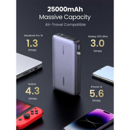 پاوربانک 145 وات یوگرین مدل PB205 کد 90597A ظرفیت 25000 میلی‌ آمپر ساعت به همراه کابل USB-C