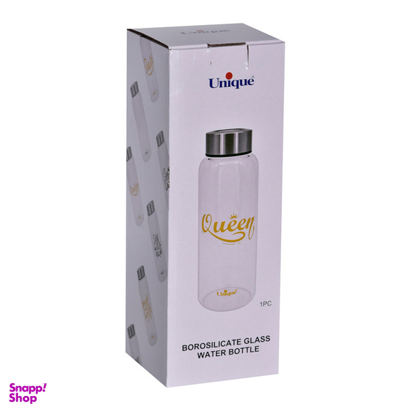 بطری شیشه ای یونیک طرح queen کد 3052