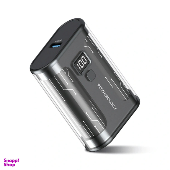 پاوربانک پاورولوژی مدل 10K 20W PPBCHA24 Crystalline ظرفیت 10000 میلی‌ آمپر ساعت