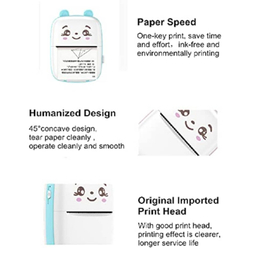 پرینتر حرارتی ناب سل مدل پرتابل کد BLU01 به همراه 3 عدد رول کاغذی