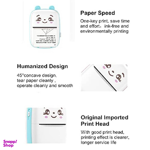 پرینتر حرارتی ناب سل مدل پرتابل کد BLU01 به همراه 3 عدد رول کاغذی