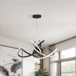 لوستر آویز چشمه نور مدل مدرن کد L6382/4BK