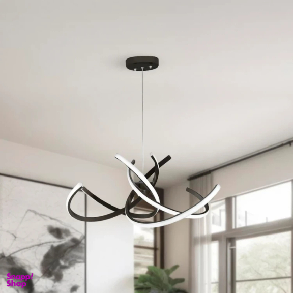 لوستر آویز چشمه نور مدل مدرن کد L6382/4BK