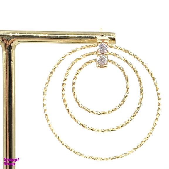 گوشواره طلا 18 عیار زنانه طرح خورشید کد 1134