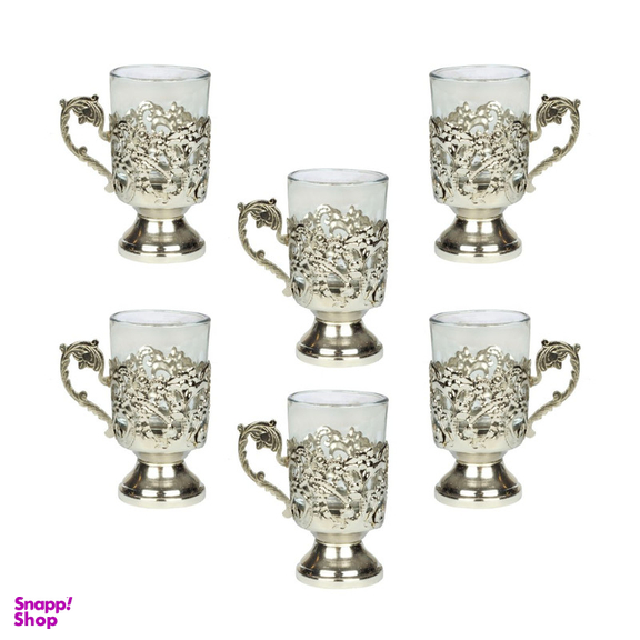 سرویس چای خوری 6 پارچه چشمه نور کد B8037-C