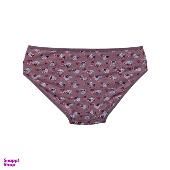 شورت زنانه اسلیپ نخی میسپل طرح گل و قلب کد pe-1059-02 بنفش کبود