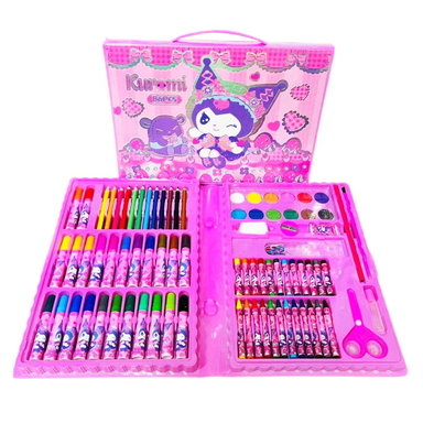 بسته لوازم تحریر مدل کرومی عروسکی کد 04 مجموعه 86 عددی