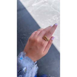 انگشتر طلا ۱۸ عیار زنانه میو گلد مدل امگا کد R737 سایز 58