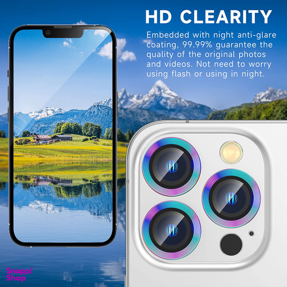 محافظ لنز دوربین اپیکوی مدل HD-ColorLenz مناسب برای گوشی موبایل اپل Iphone 14 Pro Max / 14 Pro