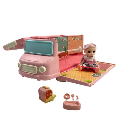 اسباب بازی خانه عروسکی مدل اتوبوسی طرح کمپر