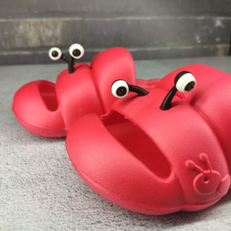 دمپایی دخترانه پاپا مدل حلزونی رنگ قرمز