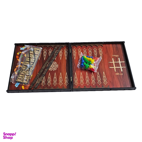 بازی فکری چند منظوره فمیلی گیم مدل منچ و مارپله و شطرنج کد 7