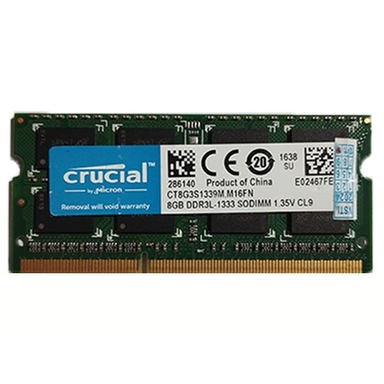 رم لپ تاپ کروشیال مدل DDR3L 10600 1333Mhz ظرفیت 8 گیگابایت