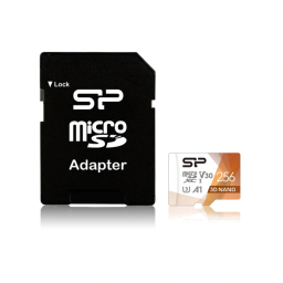 کارت حافظه MicroSDXC سیلیکون پاور مدل CL10 Superior UHS-I V30 A1 4K UHD ظرفیت 256 گیگابایت