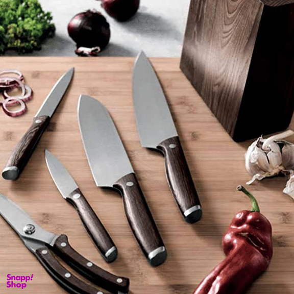 ست چاقو آشپزخانه 7 پارچه برگهف مدل ESSENTIALS