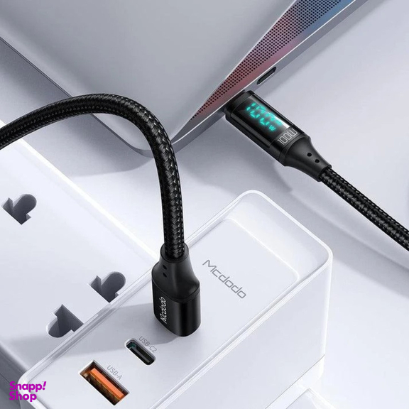 کابل 2 سر تایپ سی صفحه دار مک دودو مدل CA 1100 طول 1.2 متر