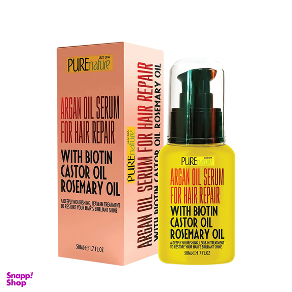 روغن مو پیور نیچر مدل Argan حجم 50 میلی لیتر