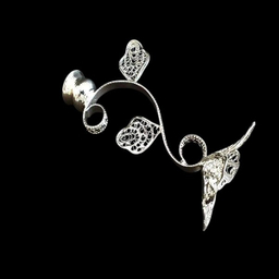 شمعدان ملیله کاری مدل گلبرک کد M-01 مجموعه 2 عددی