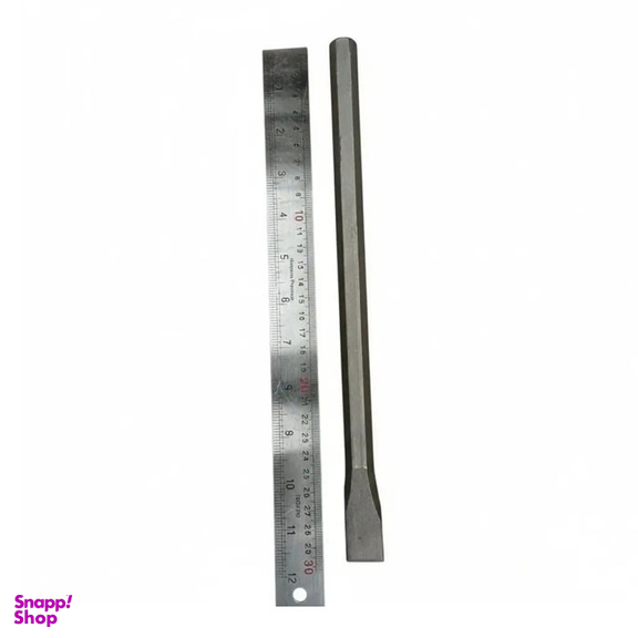 قلم کنده کاری ساختمانی سر تخت کد MT0414 طول 30 سانتی متر