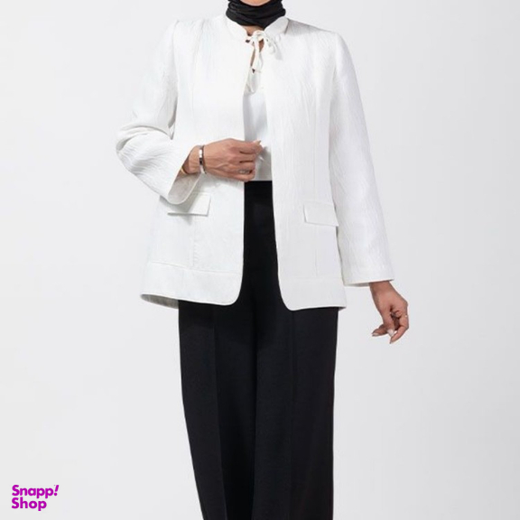 کت زنانه برنس مدل آلاله رنگ شیری