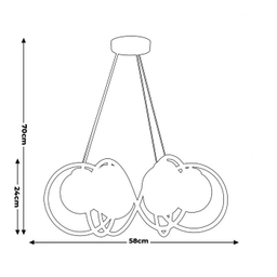 لوستر 6 شعله آرام مدل 811