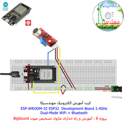 کیت آموزش الکترونیک مهندسیکا مدل خلاقیت دلتا ESP32+70