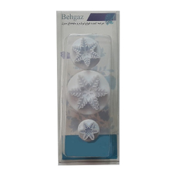 کاتر فشاری شیرینی پزی پلاستیکی به گز مدل برف مجموعه 3 عددی