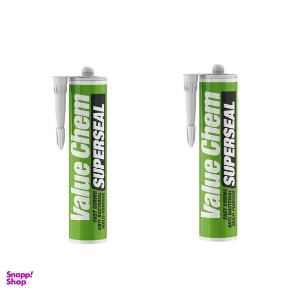 چسب سیلیکون غفاری مدل آنتی باکتریال ولیوکم وزن 300 گرم بسته 2 عددی