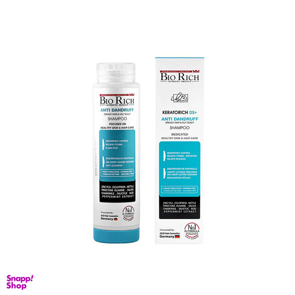 شامپو ضد شوره بایوریچ مدل +Keratorich Ds حجم 250 میلی لیتر