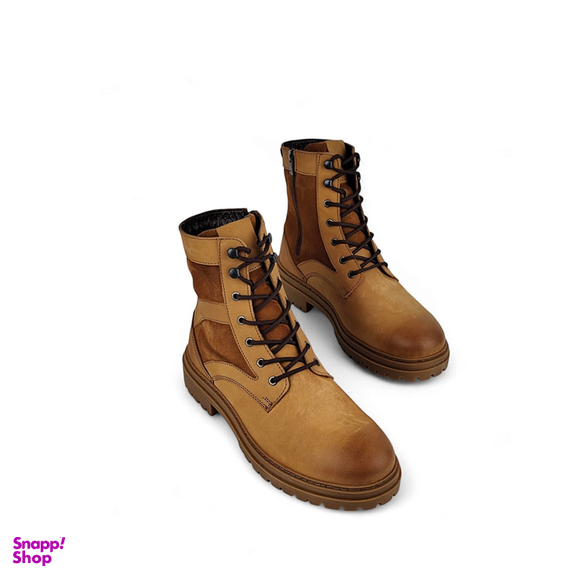 نیم بوت مردانه چرم کاکتوس مدل s۴۰۲۵ رنگ عسلی