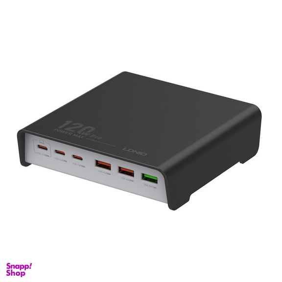شارژر رومیزی 120وات الدینیو مدل HUB CHARGER Q605