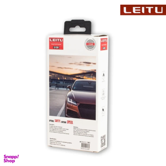 شارژر فندکی لیتو مدل LC-C20 به همراه کابل Lightning