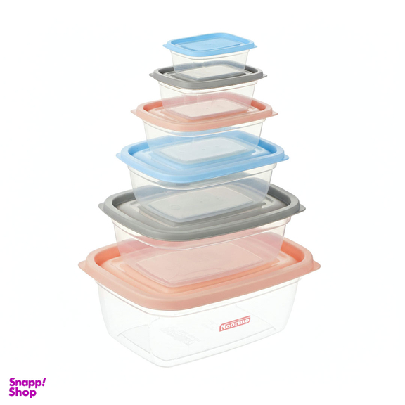 ظروف نگهدارنده نورینو مدل لاله مجموعه 6 عددی