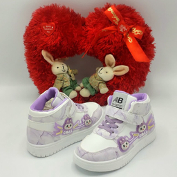 نیم بوت دخترانه مدل RO10217 رنگ سفید بنفش