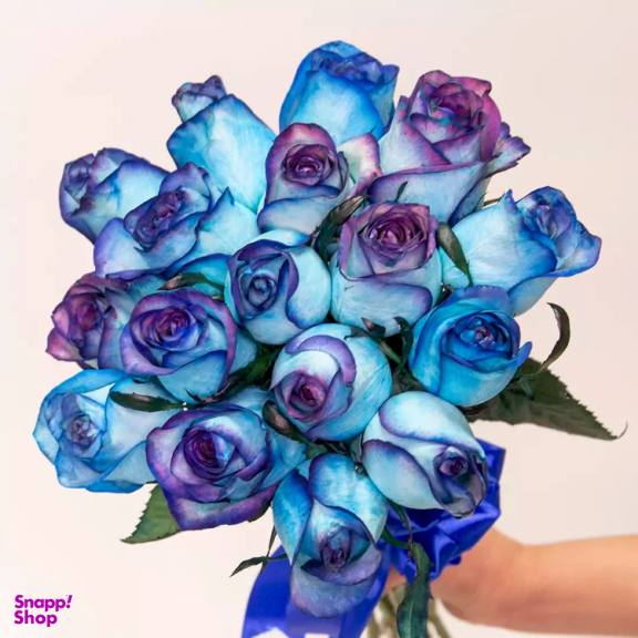 دسته گل رز طبیعی گل باختر کد 21916