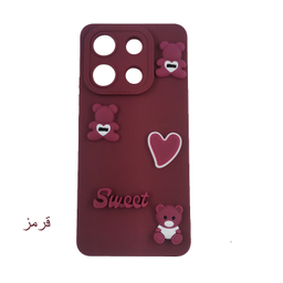 قاب گوشی موبایل لیمیا مدل عروسکی لنزدار ژله ای طرح Sweet مناسب شیائومی Redmi Note 13 4G به همراه بند آویز