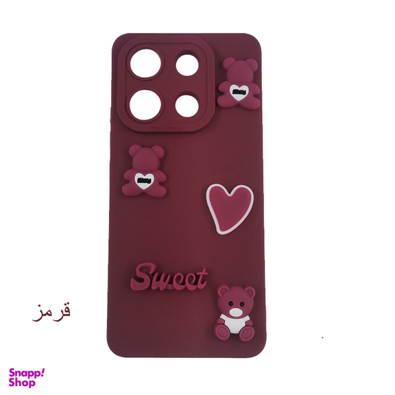 قاب گوشی موبایل لیمیا مدل عروسکی لنزدار ژله ای طرح Sweet مناسب شیائومی Redmi Note 13 4G به همراه بند آویز