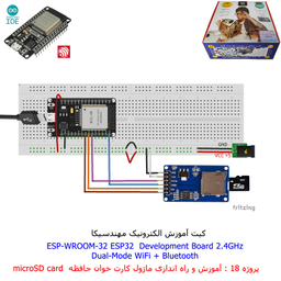 کیت آموزش الکترونیک مهندسیکا مدل خلاقیت دلتا ESP32+70