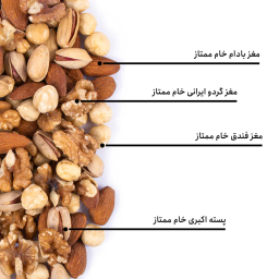 مخلوط آجیل چهار مغز خام بارجیل