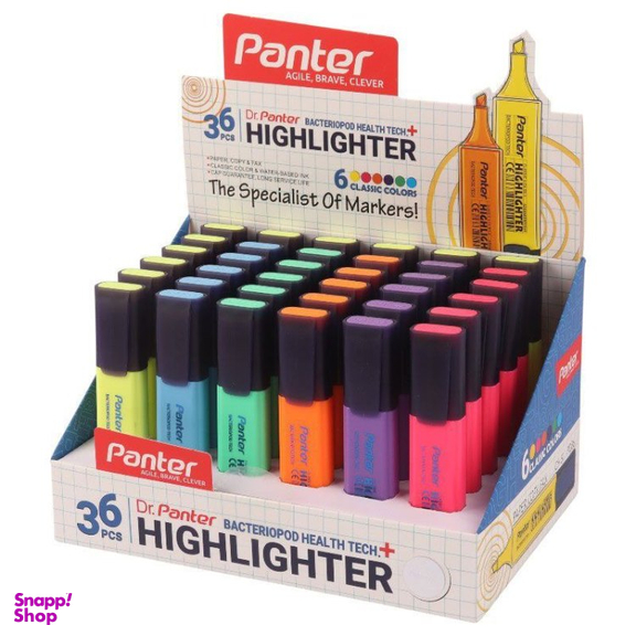 ماژیک هایلایتر پنتر مدل CH511-PD36 بسته ۶ عددی