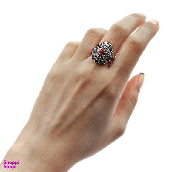 انگشتر نقره زنانه مدل اشک کد 12372