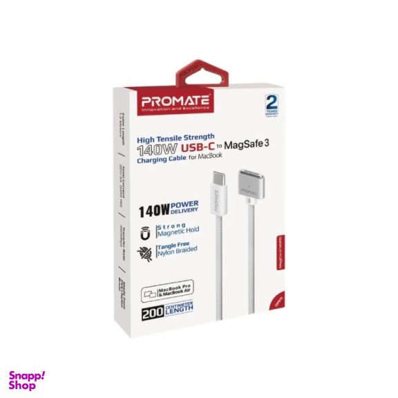 کابل شارژ مک بوک پرومیت مدل MAGCORD-140PD طول 2 متر