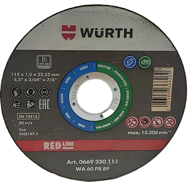 صفحه سنگ استیل بر مینی Wurth مدل WA 60 P8 BF