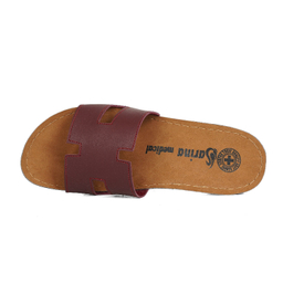 دمپایی زنانه سارینا طرح هرمس رنگ زرشکی