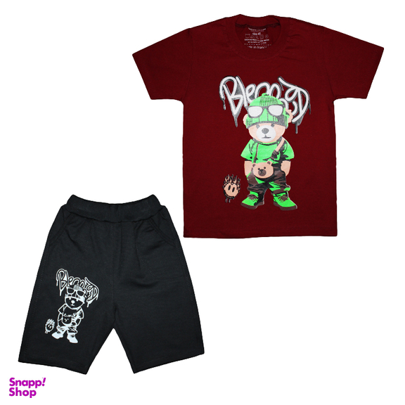 ست تیشرت و شلوارک پسرانه کد 1003