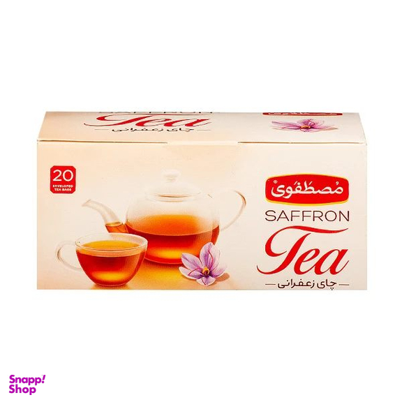 چای کیسه ای زعفرانی مصطفوی بسته 20 عددی